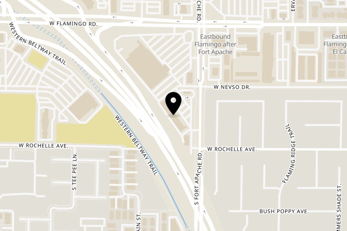 Map showing the location of Biaggio's Pizzeria on 4235 S Fort Apache Rd #160 in Las Vegas